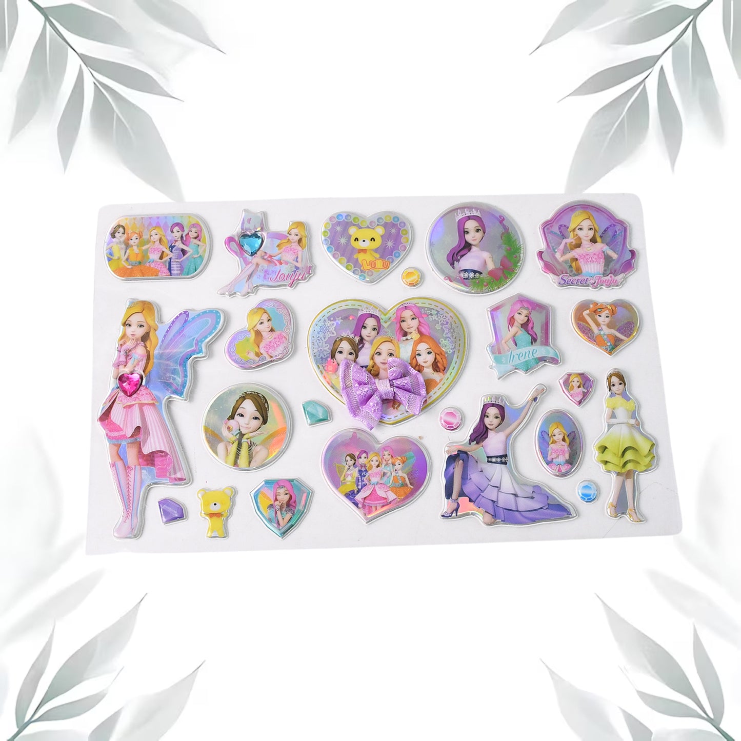 Multipurpose Adhesive 3D Stickers (1 Sheet / Mix Design)