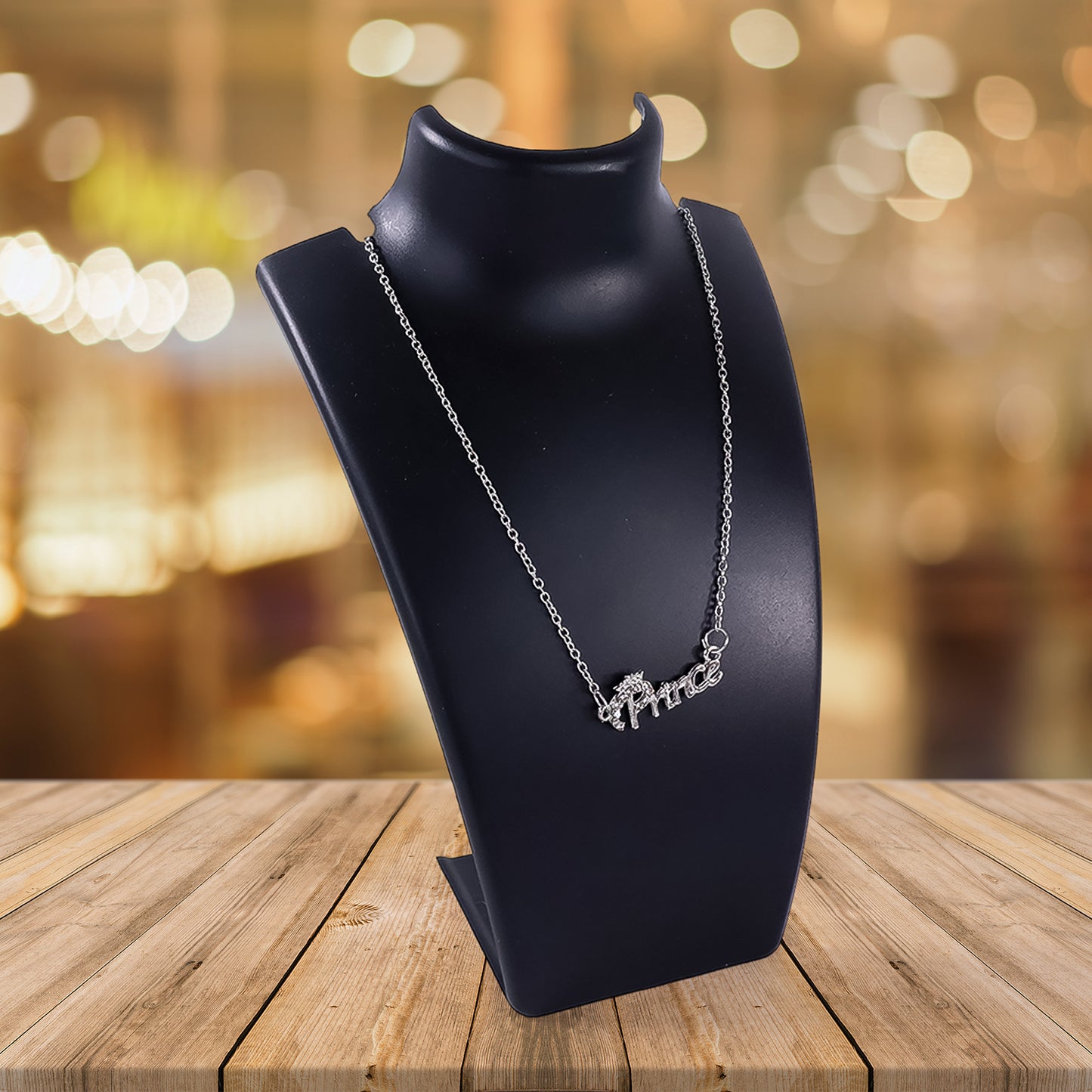 Prince Name Letter Locket Pendant Necklace With Chain For Men's And Boy's (1Pc)