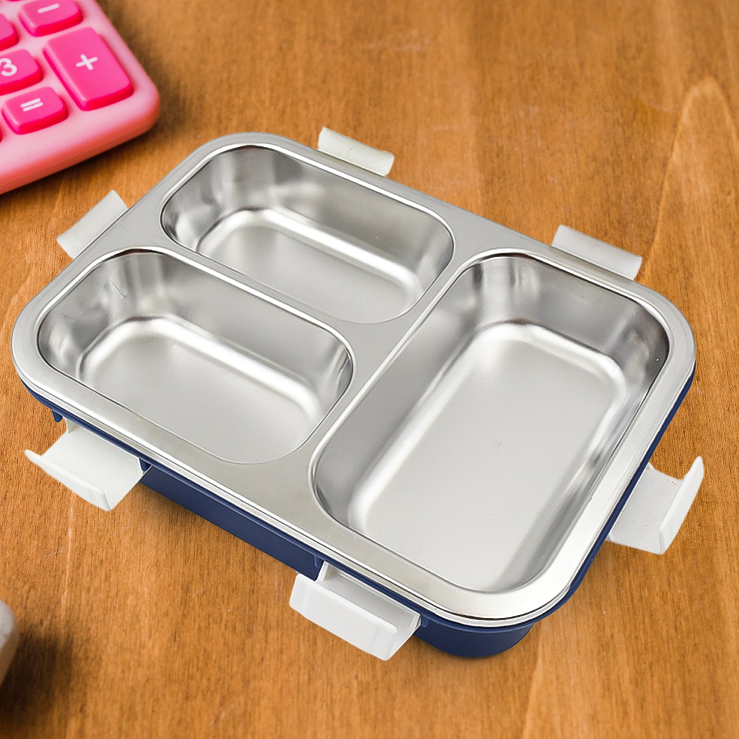 બાળકો માટે 5500 3 કમ્પાર્ટમેન્ટ પારદર્શક સ્ટેનલેસ સ્ટીલ લંચ બોક્સ, ટિફિન બોક્સ, લંચ બોક્સ, બાળકો માટે લંચ બોક્સ, ઇન્સ્યુલેટેડ લંચ બોક્સ, ઓફિસ મહિલાઓ અને પુરુષો માટે લંચ બોક્સ, છોકરાઓ, છોકરીઓ માટે સ્ટેનલેસ સ્ટીલ ટિફિન બોક્સ, સ્કૂલ ઓફિસ (મલ્ટી કલર)