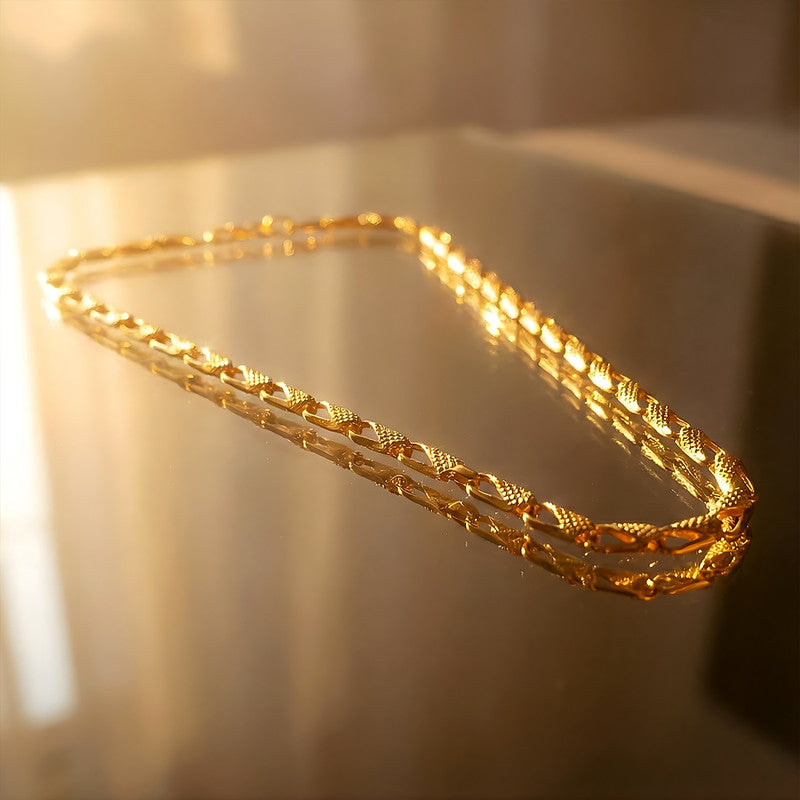 Classic Gold Finish Designer Chain for Men Daily Wear