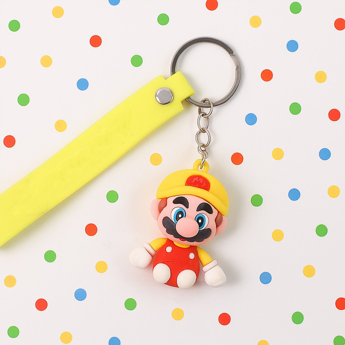Cute Silicone 3D Key Chain with Metal Hook & Strap (Pack of 1)