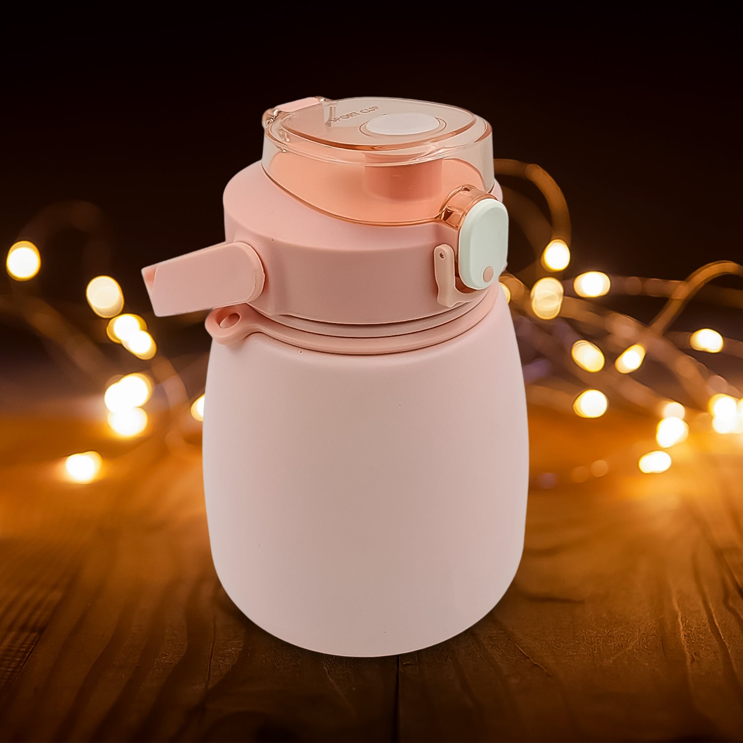 स्टेनलेस स्टील मग / बोतल वैक्यूम इंसुलेटेड कप हैंडल और स्ट्रैप के साथ (1000 एमएल)