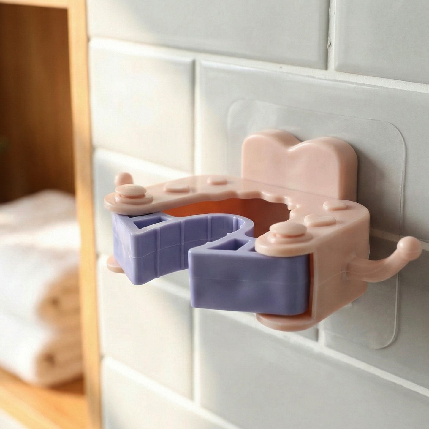 Wall Mounted Broom & Mop Holder Clips (4 Pc Set)