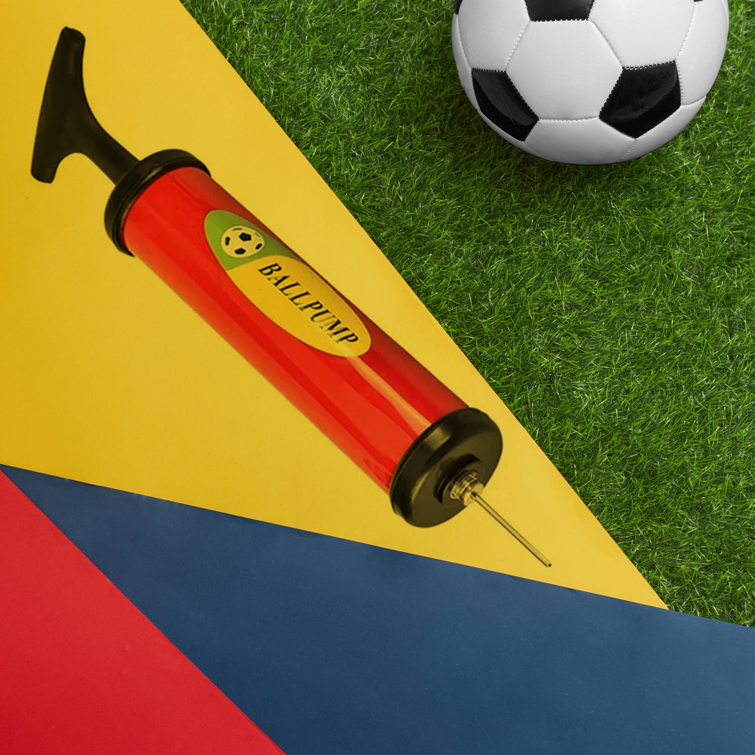 गेंदों को फुलाने के लिए प्लास्टिक पंप (24 सेमी और 33.5 सेमी) - इन्फ्लेटेबल बॉल डेवलपमेंट खिलौना