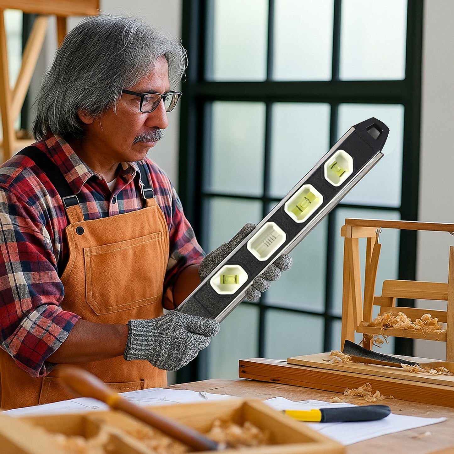 Professional Aluminum Spirit Level Measuring Tool (B Grade / 1 Pc)