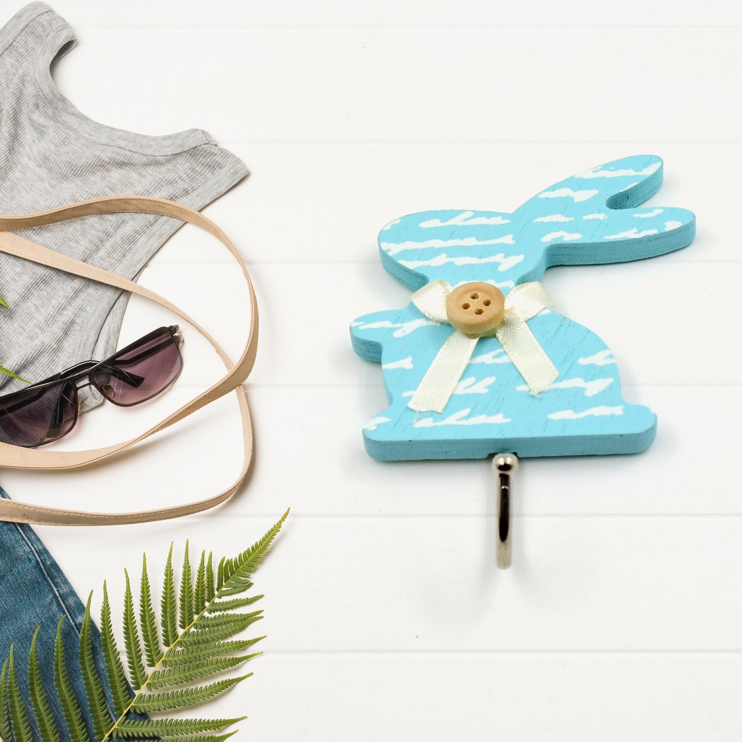 बनी चिपकने वाला दीवार चिपचिपा हुक मजबूत दीवार हुक कार्यालय, बाथरूम और घर के उपयोग के लिए (1 पीसी हुक)