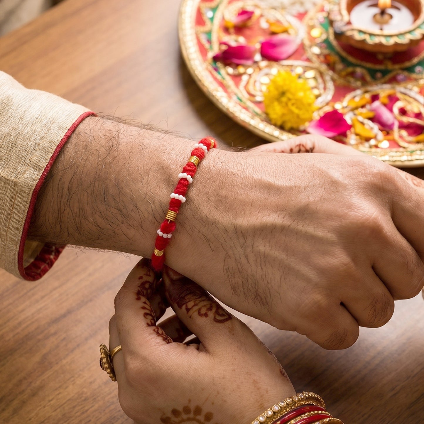 Cotton Red Thread Rakhi