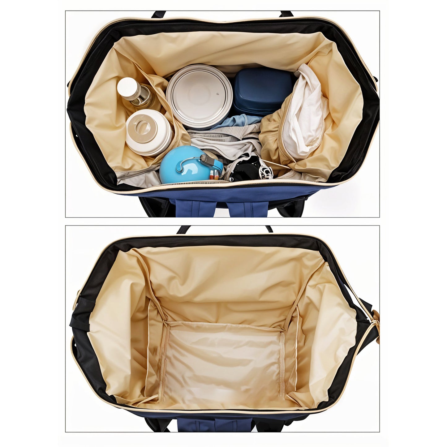 बहुउद्देशीय बड़ी क्षमता वाली माँ का बैकपैक डायपर बैग (1 पीस / 17 पॉकेट / बड़ा)