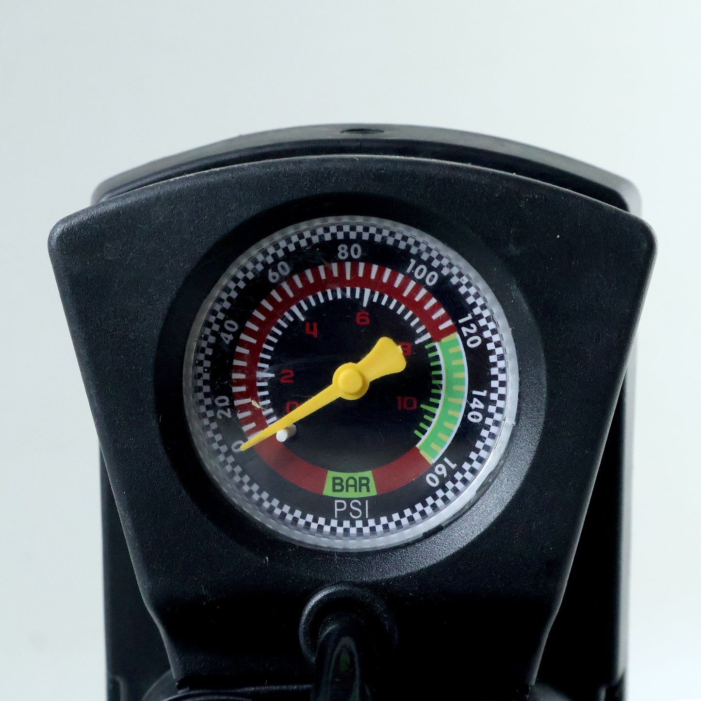 Foot air pump side view