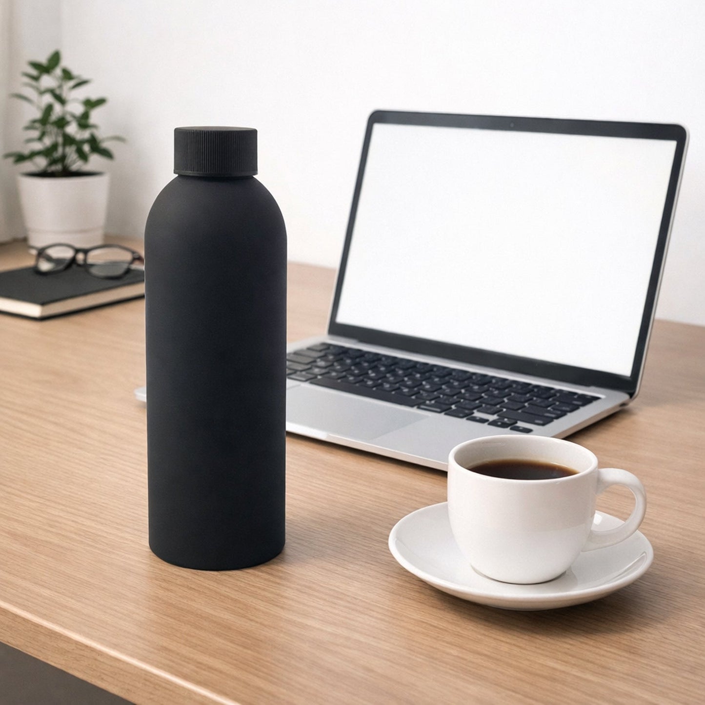 Customize Stainless Steel Double Wall Vacuum-Insulated Drink Water (Black / 500 ML Approx)