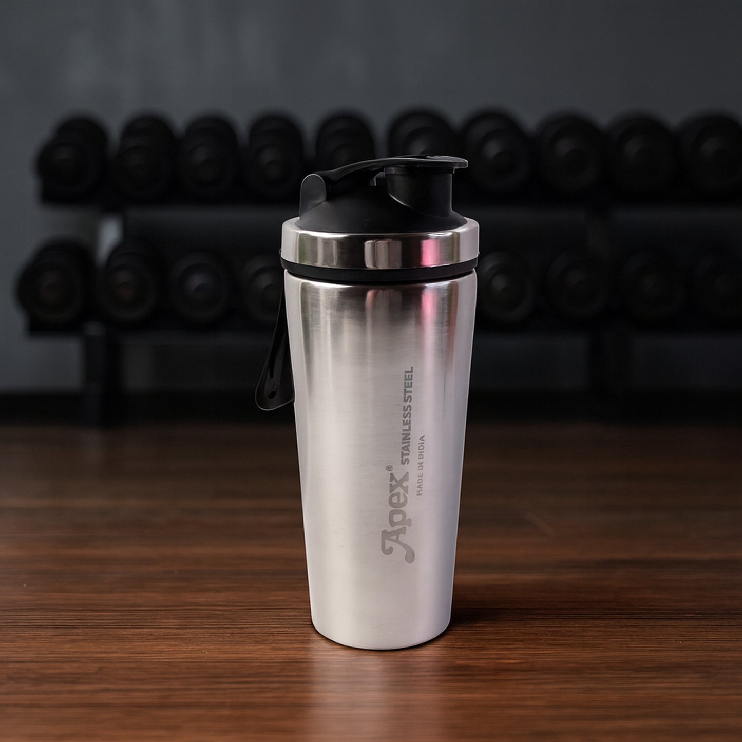 Apex Stainless Steel Gym Shaker Bottle and Spring (1000ML / 1 Pc)