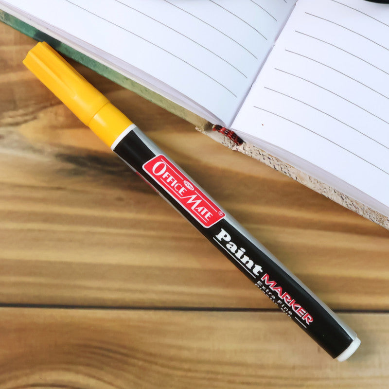 Yellow Paint Marker Pen – Extra Fine Tip Permanent Marker for Multi-Surface Use