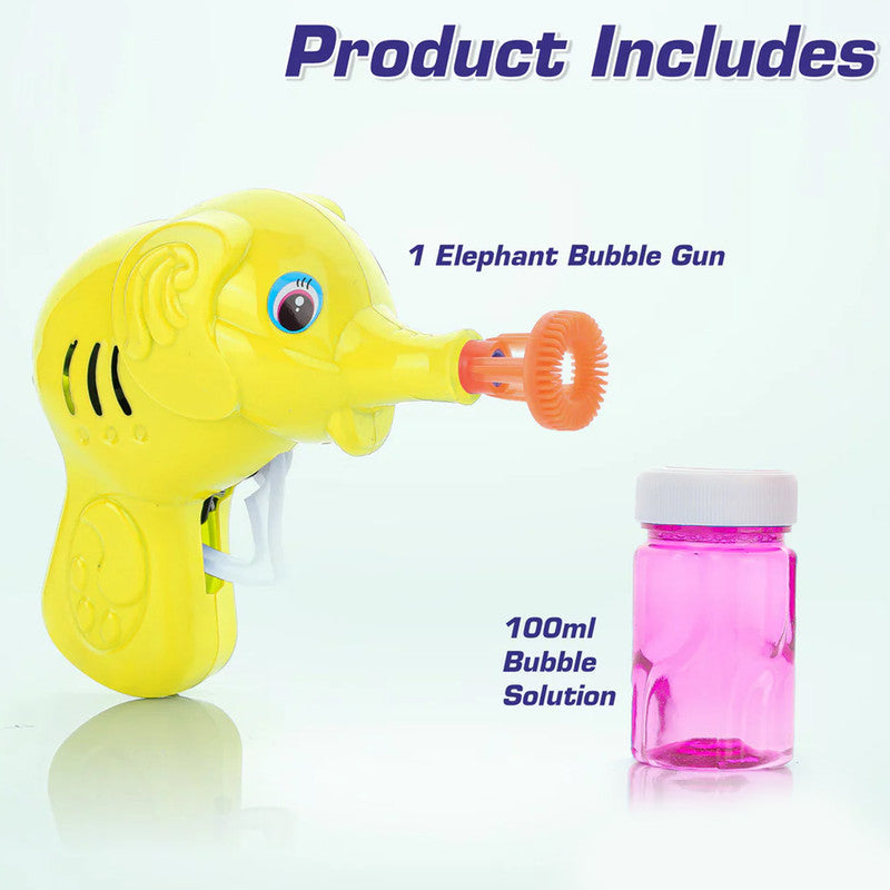 Elephant Bubble Gun for Kids - Includes Bubble Solution
