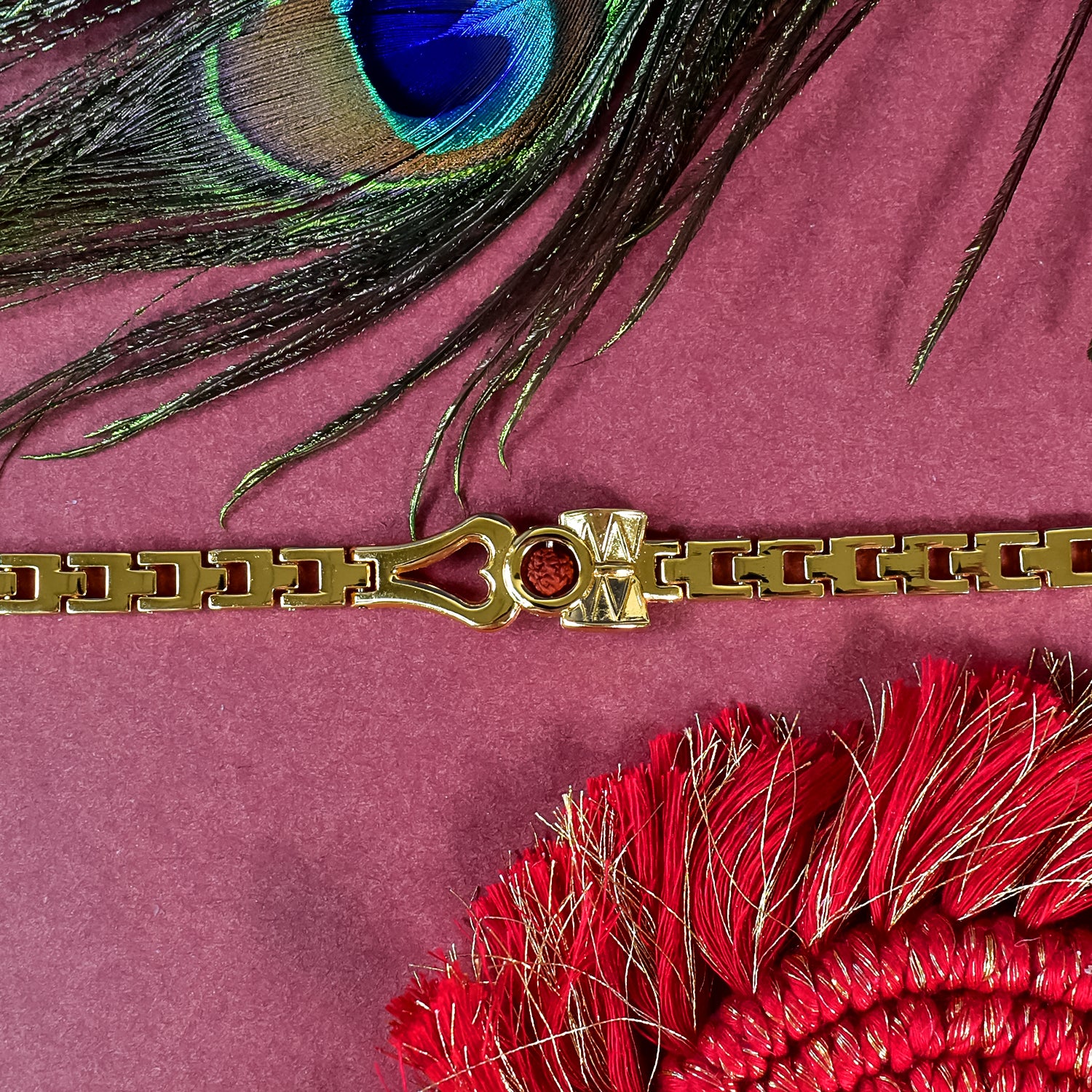 Divine Mahadev Damru, Rudraksha & Trishul  Bracelet