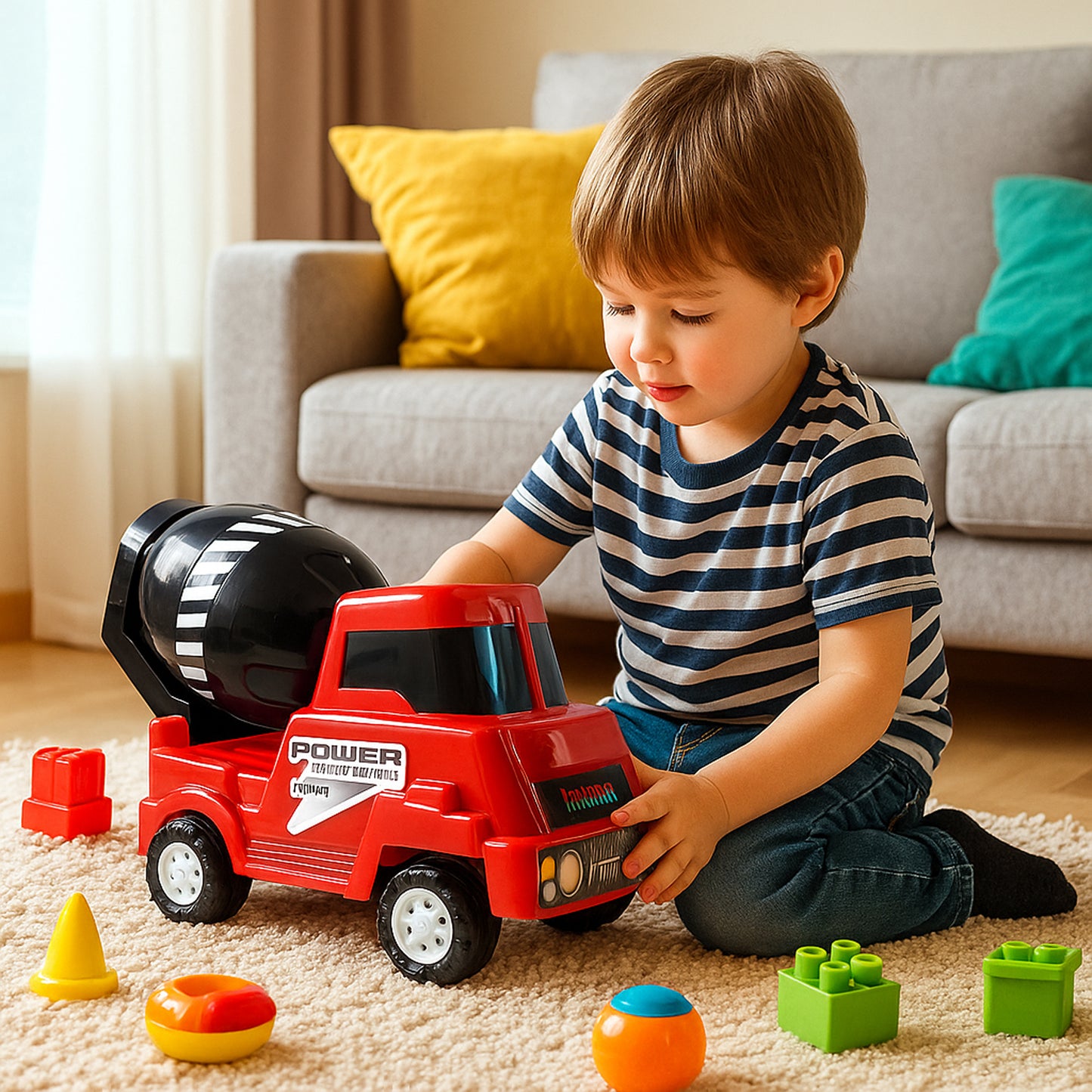 toy construction vehicle mixer