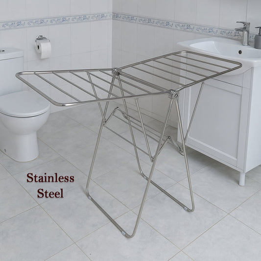 Cloth Drying Stand – Heavy Duty Foldable Stainless Steel Laundry Rack