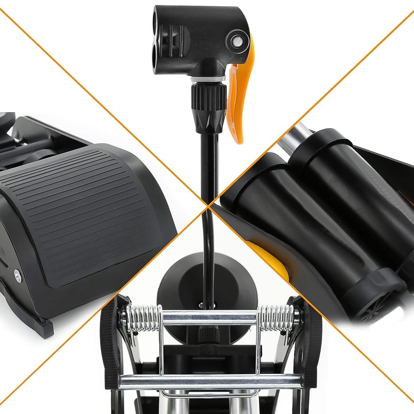 कार और बाइक के लिए पोर्टेबल हाई प्रेशर फ़ुट एयर पंप कंप्रेसर