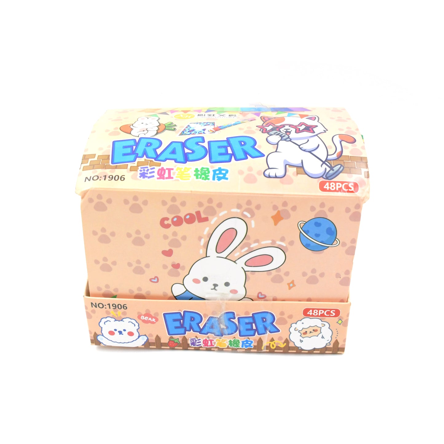 बच्चों के लिए अलग-अलग आकार के फैंसी इरेज़र - रेनबो इरेज़र, बच्चों के लिए स्टेशनरी गिफ्ट, बच्चों के लिए पेंसिल के आकार का इरेज़र, स्कूली बच्चों के लिए/बच्चों के लिए जन्मदिन का रिटर्न गिफ्ट (48 पीस सेट)