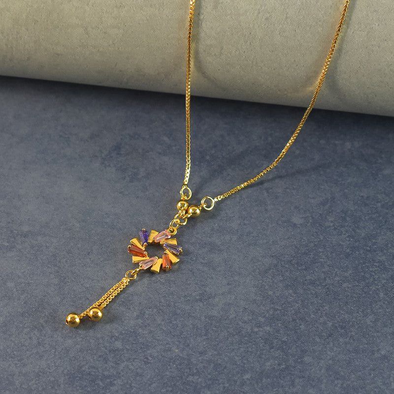 Trendy Multicolor Crystal Pendant Necklace for Women