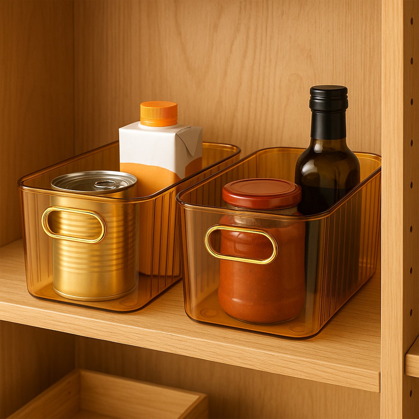 Stylish Ribbed Plastic Basket
