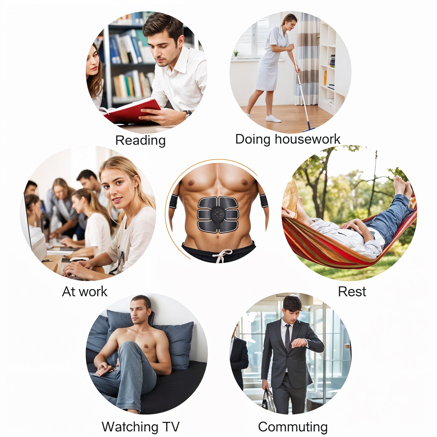 6 पैक एब्स उत्तेजक वायरलेस पेट और मांसपेशियों व्यायाम प्रशिक्षण डिवाइस बॉडी मसाजर/6 पैक एब्स उत्तेजक चार्जिंग बैटरी/मार्ट फिटनेस एब्स मेकर/व्यायाम प्रशिक्षण डिवाइस