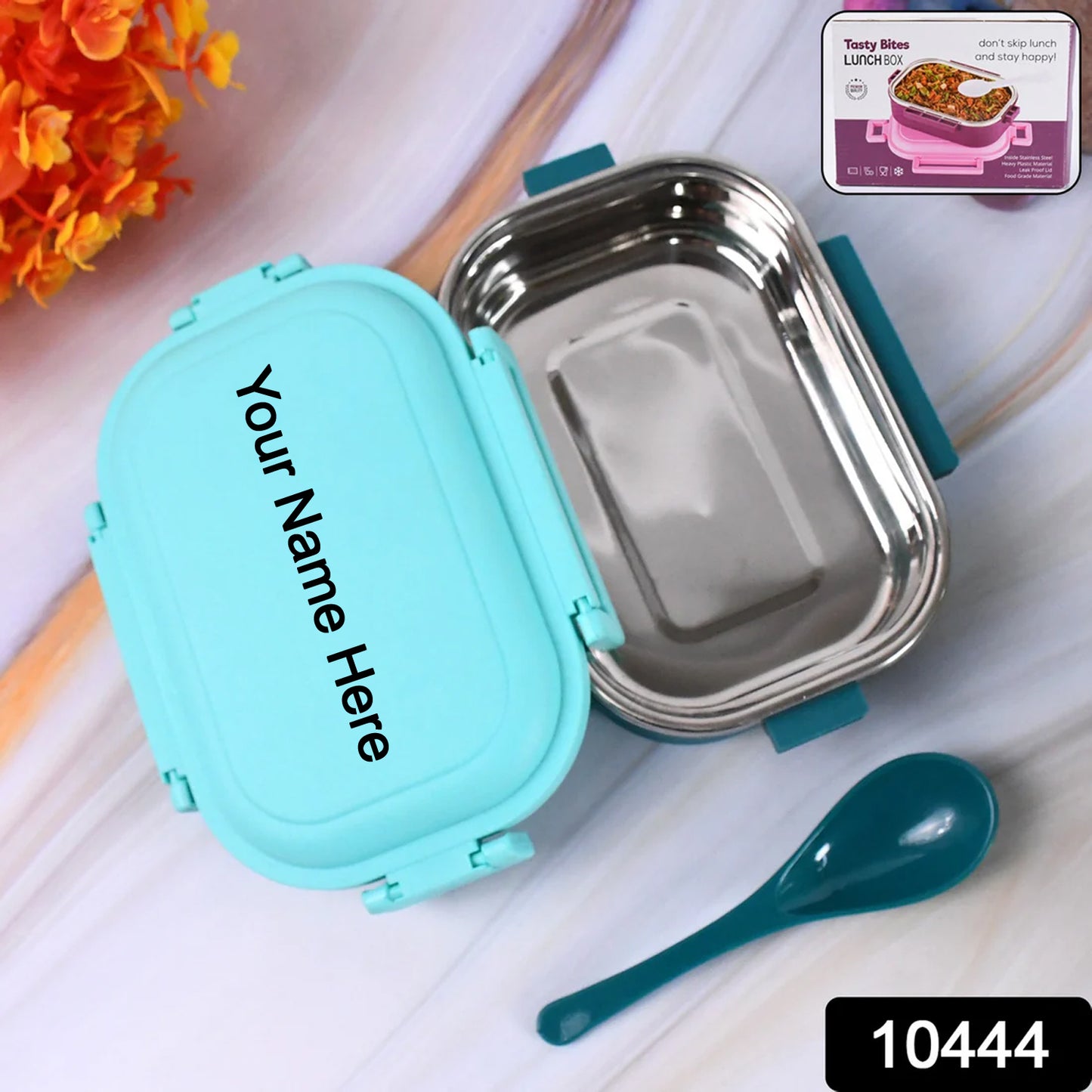 Insulated stainless steel leakproof lunch box with spoon