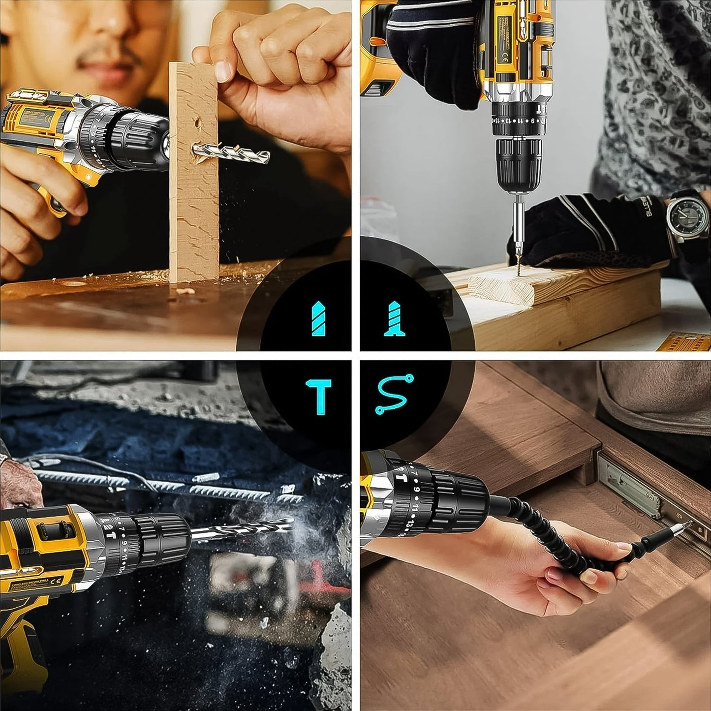 21 V lithium Double battery cordless drill set (29 Pcs Set)