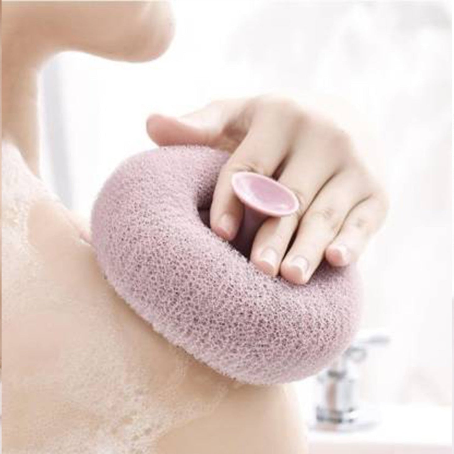 Flower Bath Sponge - Super Soft Body Exfoliator with Suction Cup for Shower & Massage