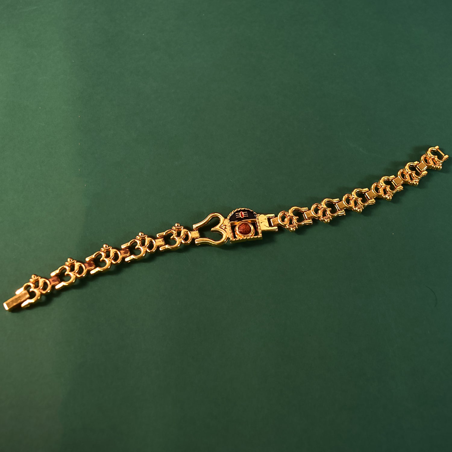 Divine Mahadev Damru, Rudraksha, Trishul & Om  Bracelet