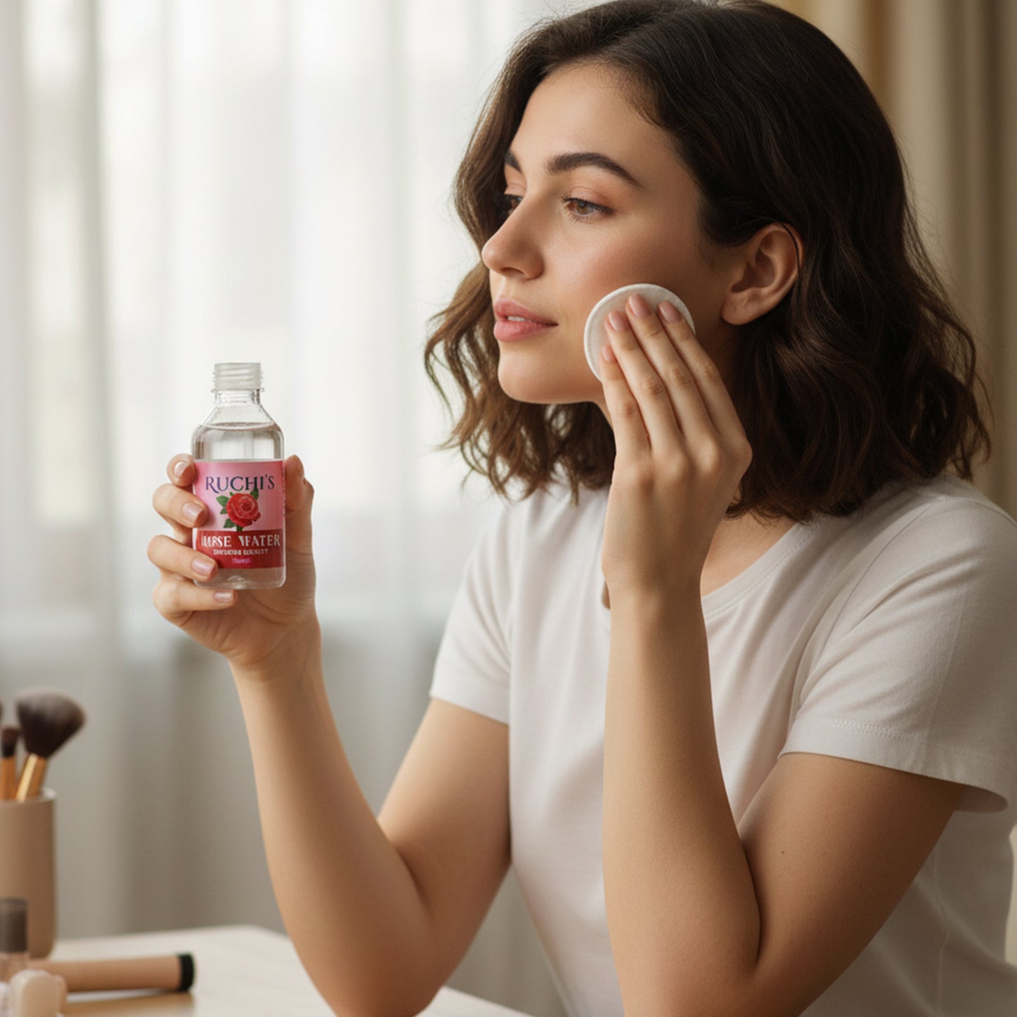 rose water facial cleanser pack for skin care