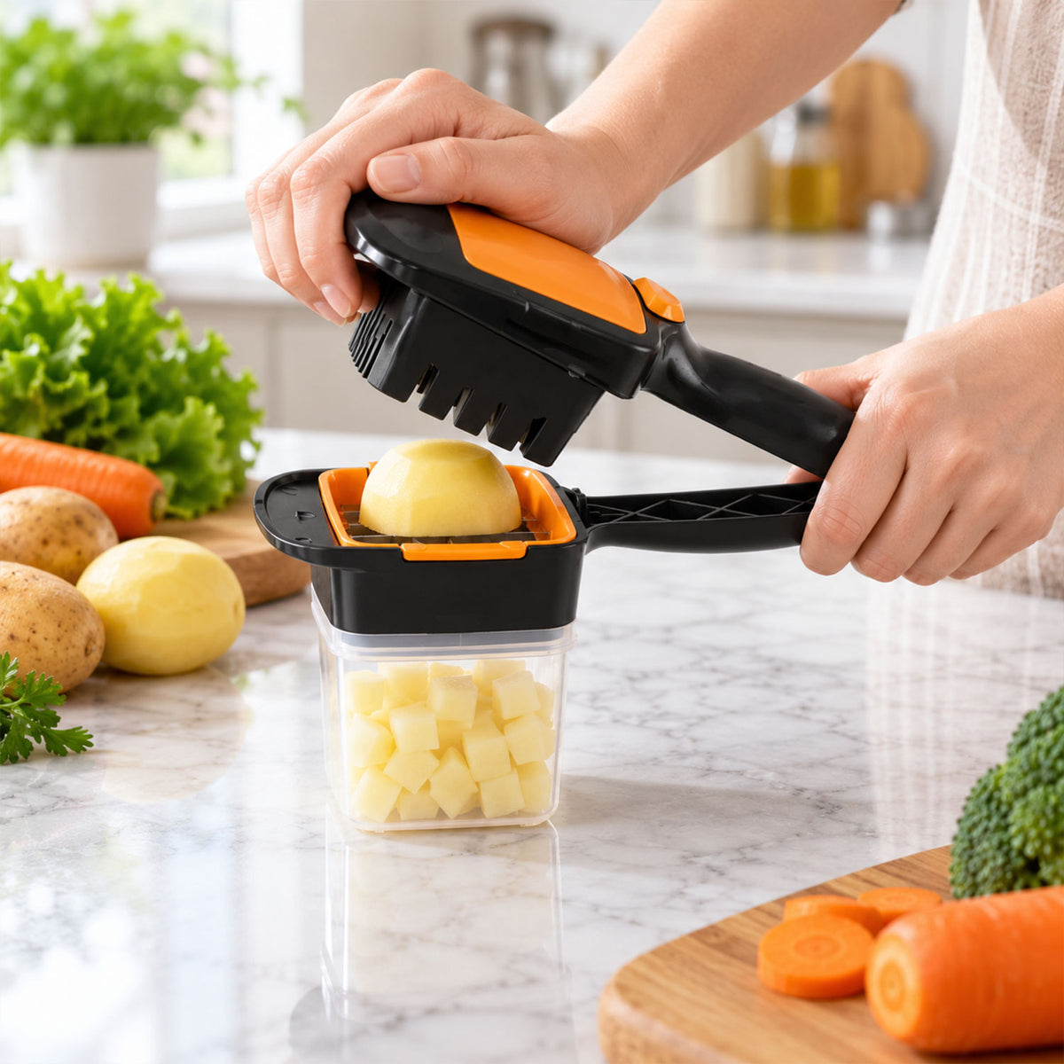 5 in 1 Vegetable Dicer for Kitchen, Onion and Salad Cutter Chopper (1 Pc)