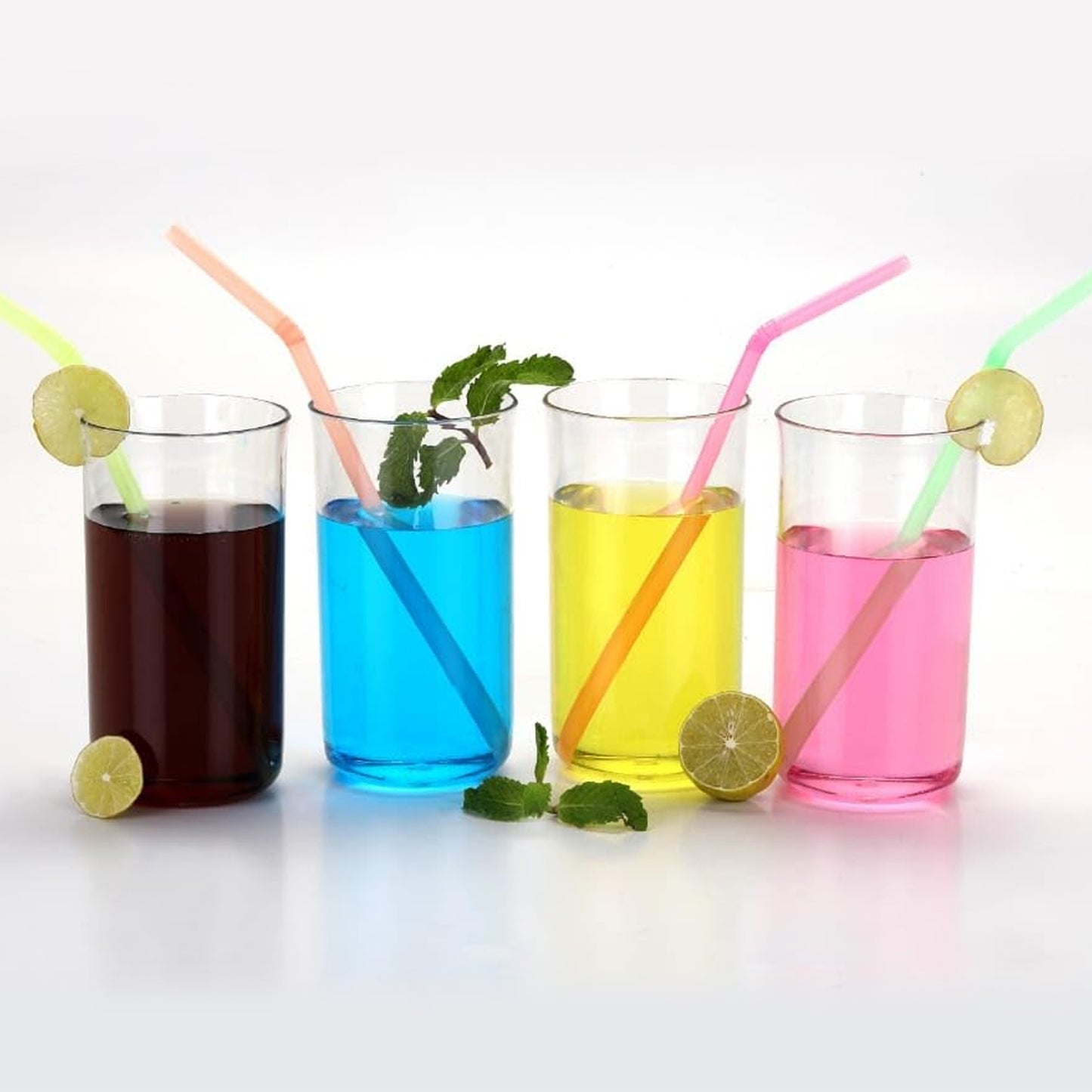 Glossy Plastic Glass Set (6 Pc / 300 ML)