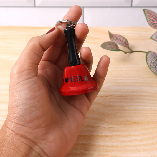 Mini hand bell keychain