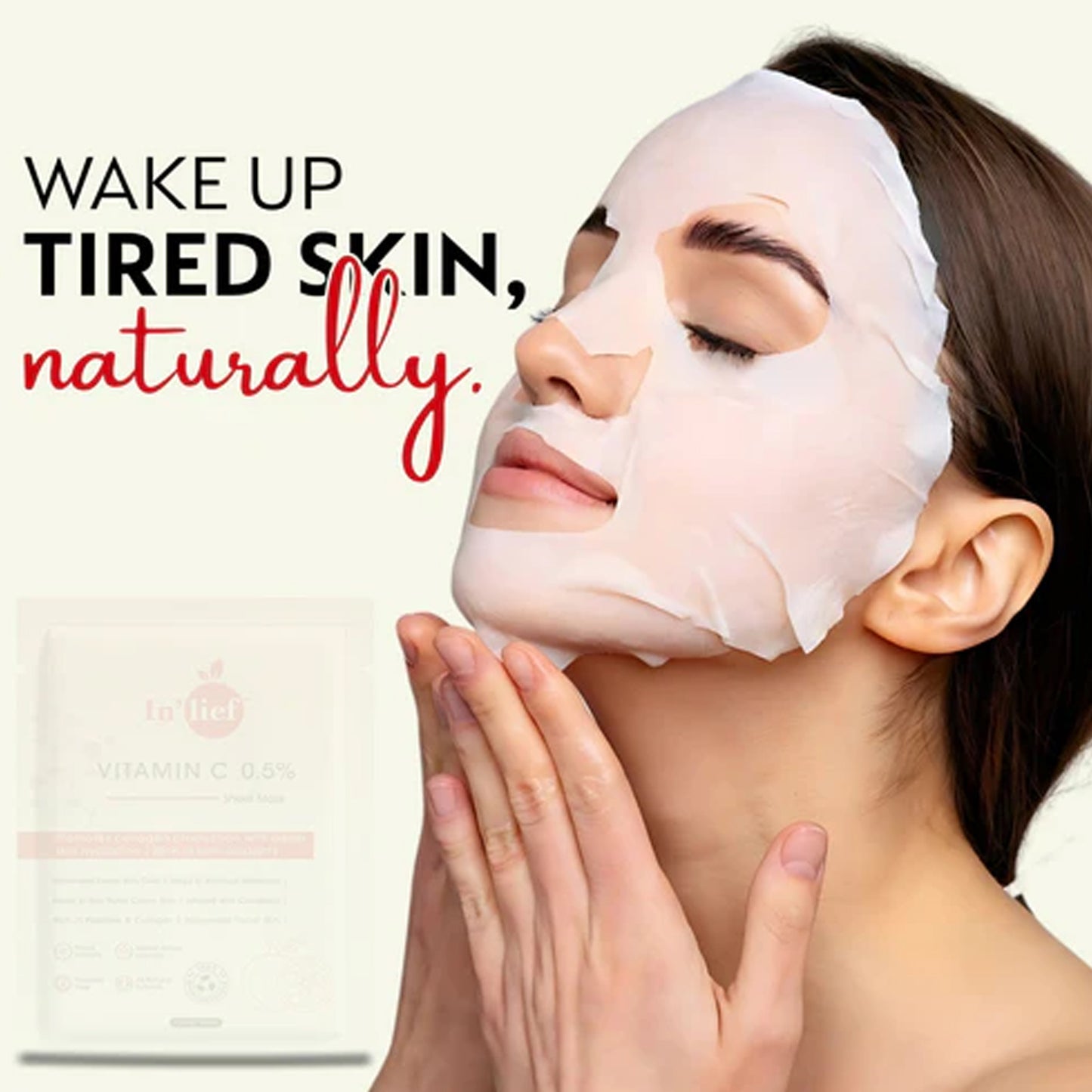 In'lief Hydrating & Brightening Sheet Face Mask (1 Pc, Assorted)