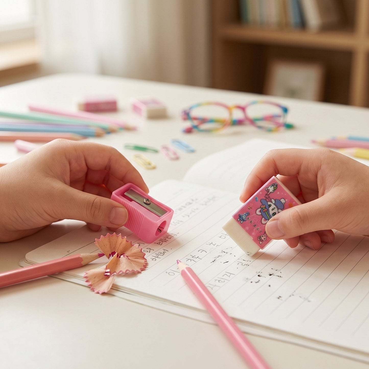 Components of kids school stationery kit