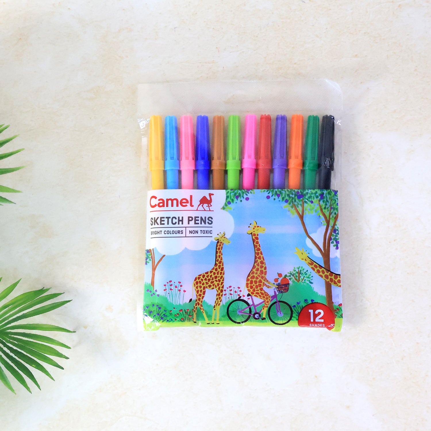 Camel Sketch Pens – 12 Colorful Shades for Drawing, Sketching, and Artistic Creativity