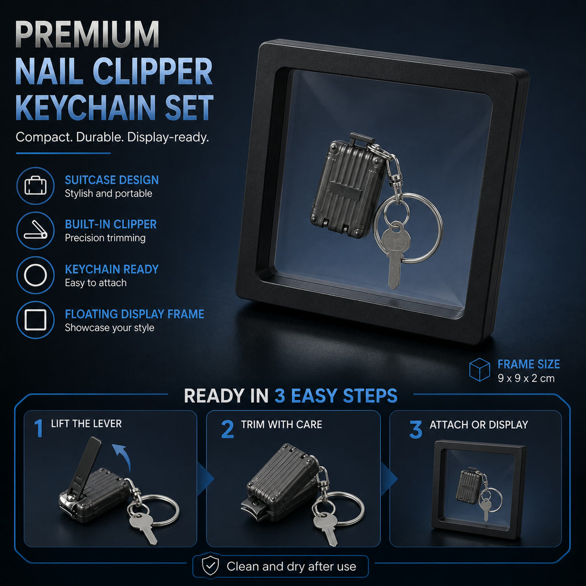 Portable Nail Clipper Keychain – Compact Travel Grooming | AuriGlam