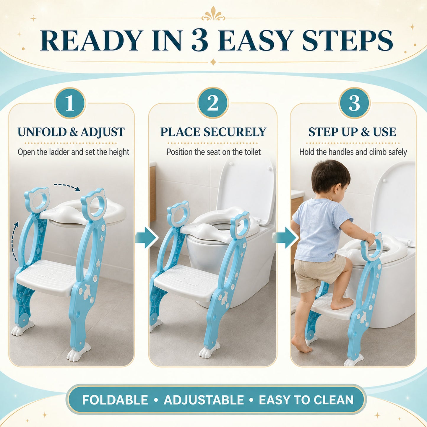Potty Training Seat – Step Stool Ladder for Toddlers | Bub Barrier