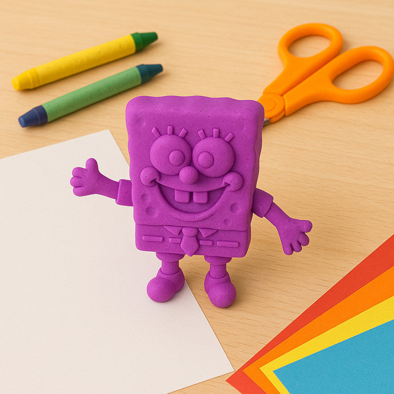 Camlin Modelling Clay 150 gm – Purple Color Soft and Reusable Clay for Creative Crafting