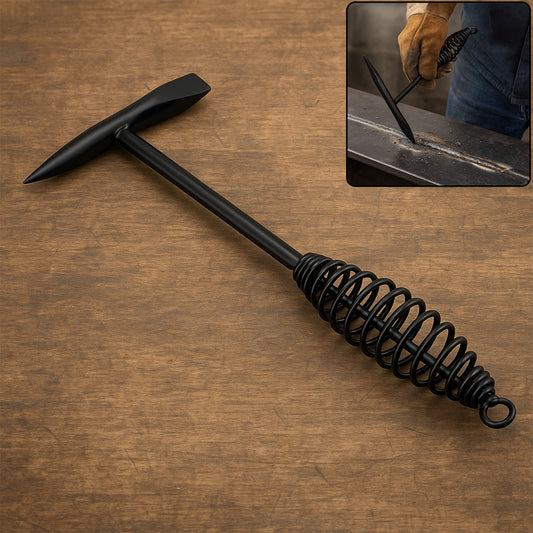 वेल्डिंग स्लैग रिमूवल टूल चिपिंग हैमर कॉइल स्प्रिंग हैंडल के साथ, स्लैग हटाने के लिए मुफ़्ती फंक्शनल इंडस्ट्रियल वेल्ड स्लैग स्पैटर रिमूवल टूल वेल्डिंग हैमर, मशीनरी इलेक्ट्रीशियन के लिए (1 पीस)