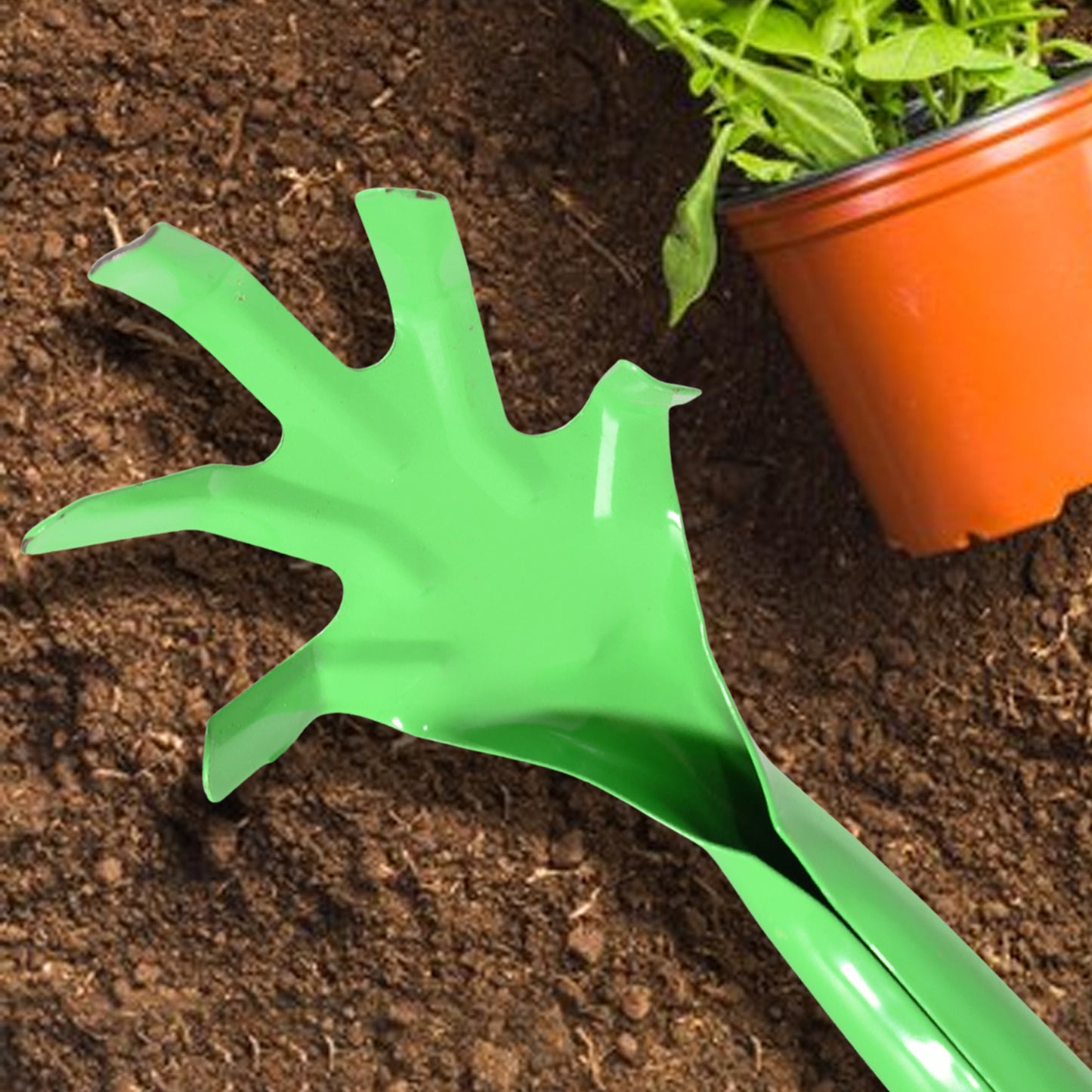 हेवी ड्यूटी गार्डन टूल्स, होम गार्डन के लिए गार्डनिंग मेटल हैंड कल्टीवेटर टूल्स, पौधों, कृषि और मिट्टी के लिए इनडोर और आउटडोर बागवानी उपकरण (1 पीसी)