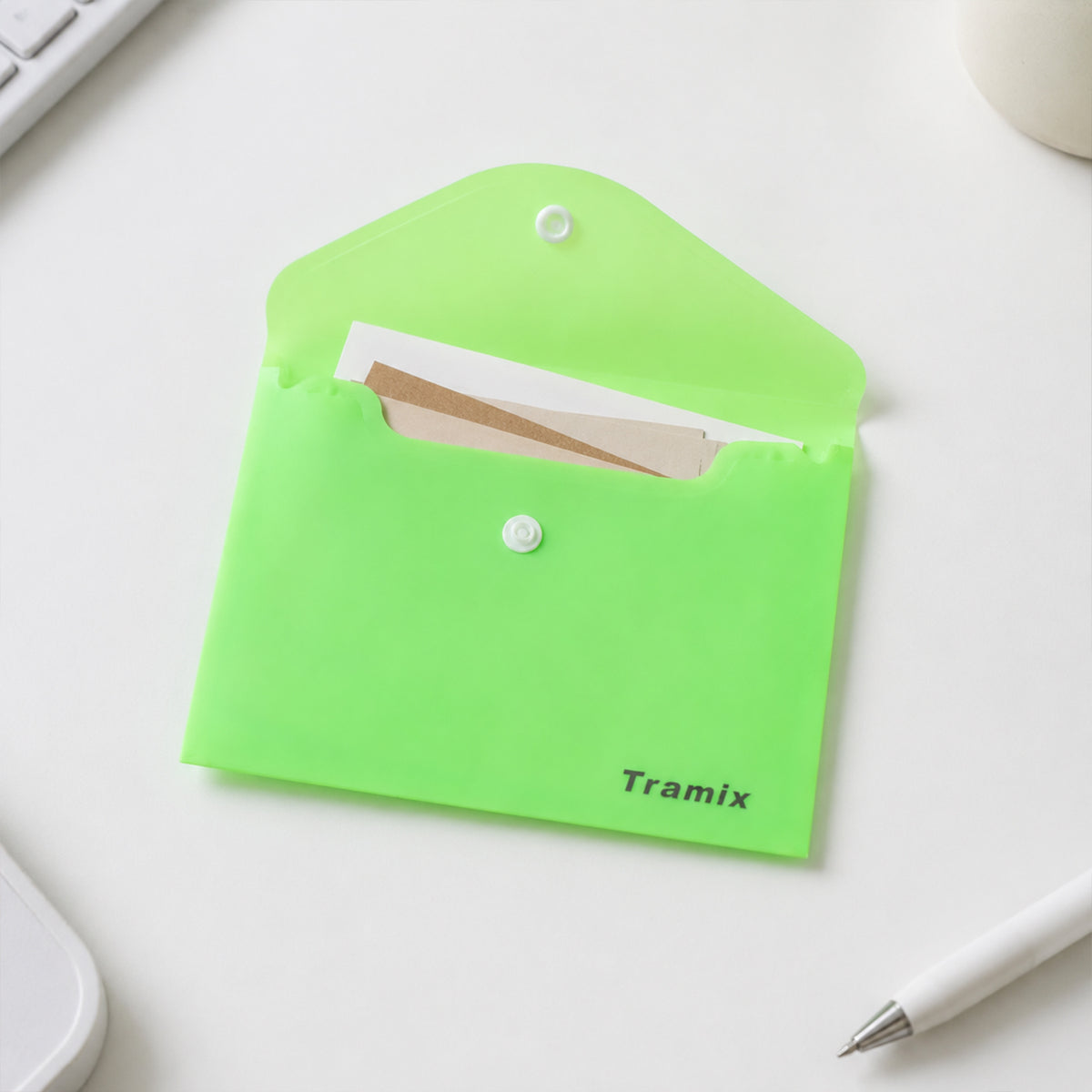 Plastic Document Folder Envelope – Durable & Translucent for Office & School