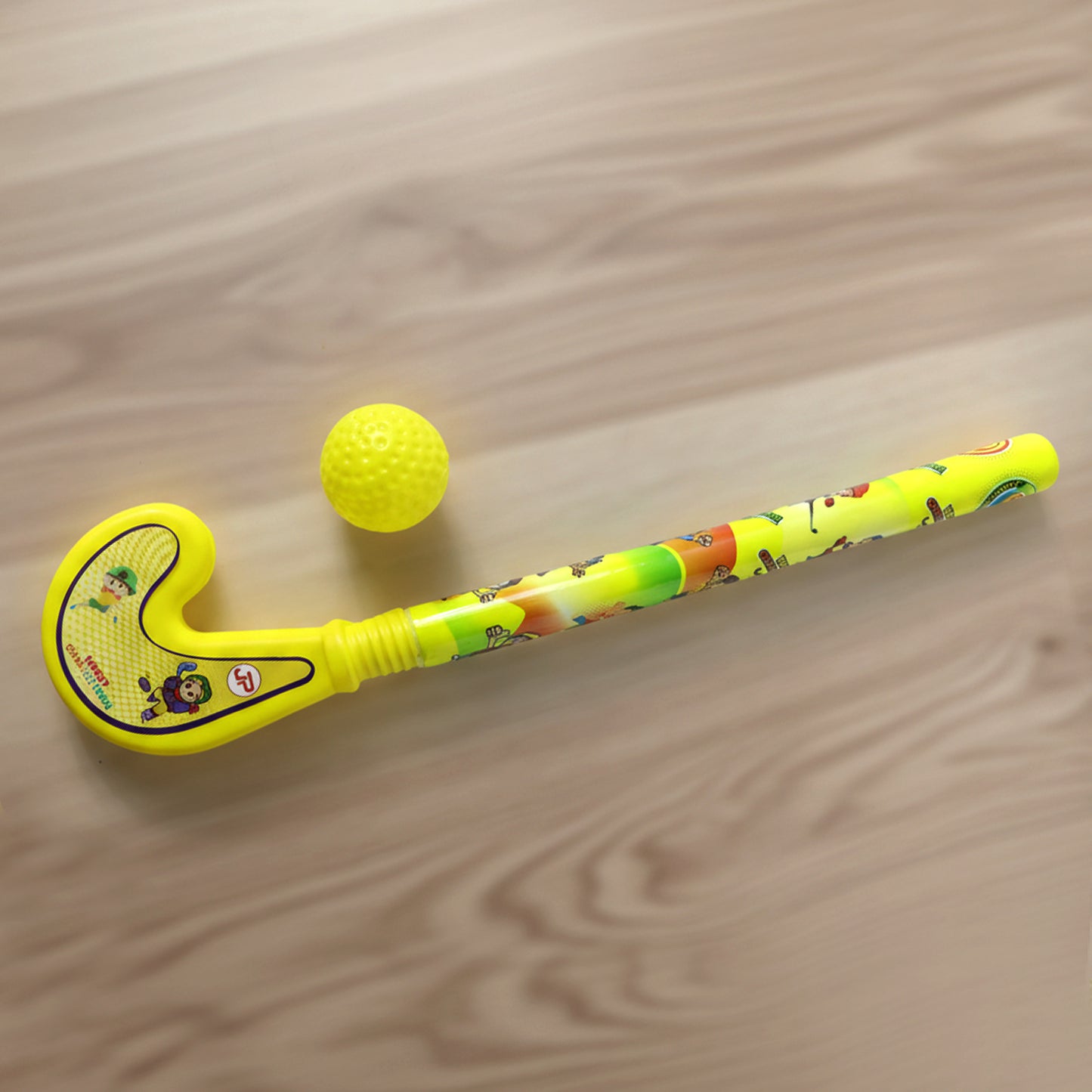 Combo of Light Weight Plastic Bat, Ball & Hockey for Kids, Boys, Indoor, Outdoor Play