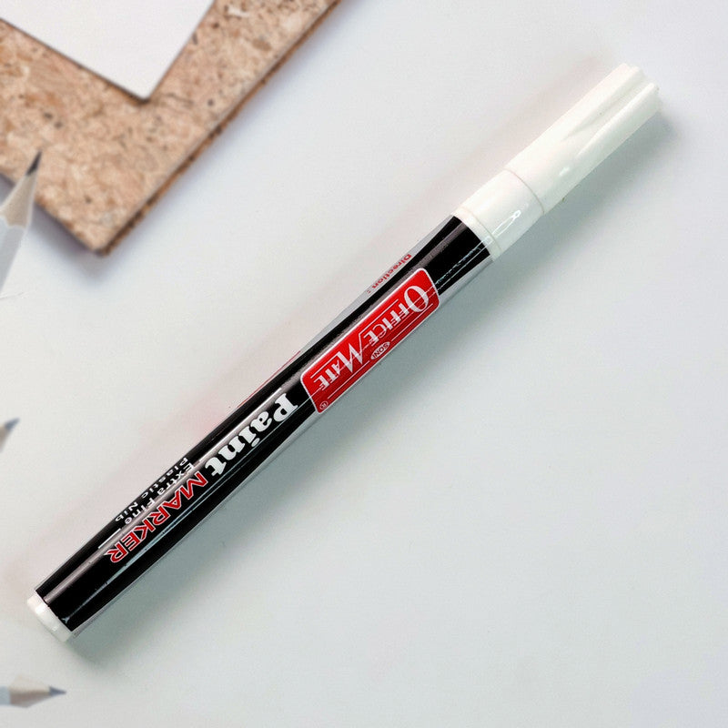 White Paint Marker Pen – Extra Fine Tip for Permanent Marking on All Surfaces