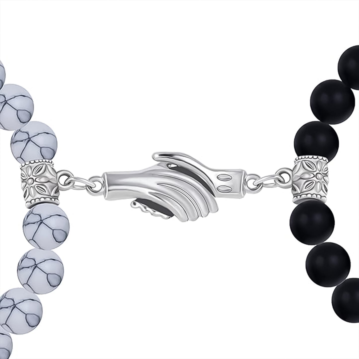 Magnetic Hand Love Bracelet Combo For Couple (Combo Of 2 Bracelets)