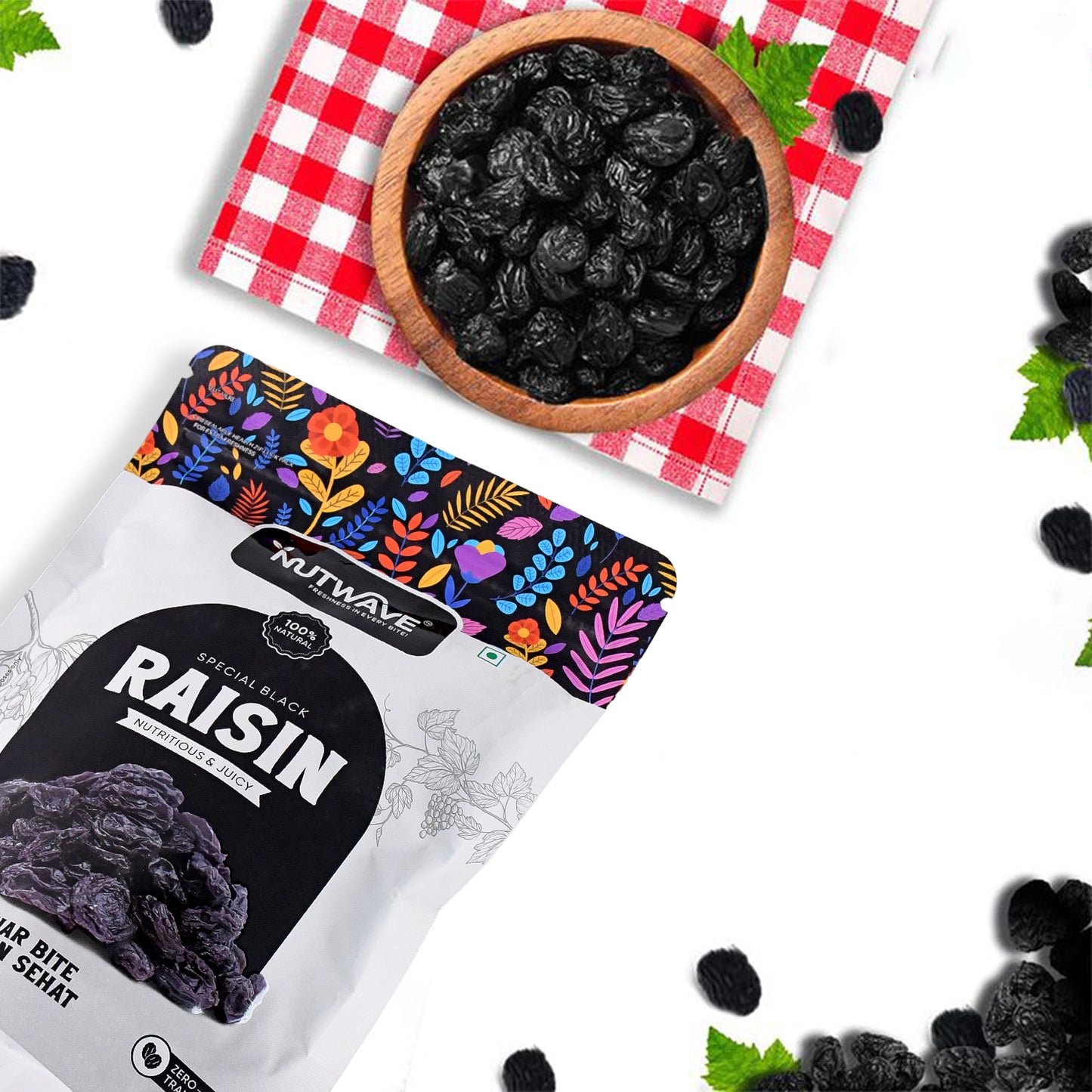 Nutewave Special Black Raisin juicy & Nutritious, dryfruits 250gm