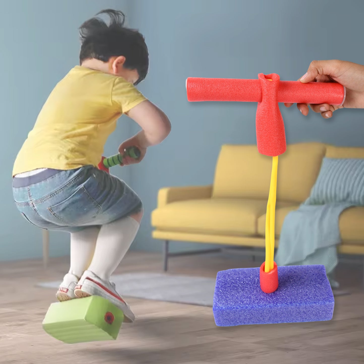 न्यू बाउंस द्वारा बच्चों के लिए क्रिएटिव फिटनेस जम्पर | टॉडलर्स के लिए सुरक्षित, उछाल वाला खिलौना | बच्चों के लिए मज़ेदार फोम हॉपर | प्रत्येक हॉप के साथ चीख़ता है | लड़कियों और लड़कों के लिए बढ़िया उपहार (1 पीस)