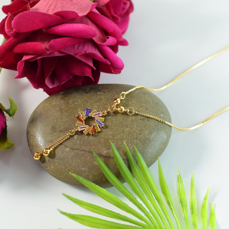 Trendy Multicolor Crystal Pendant Necklace for Women