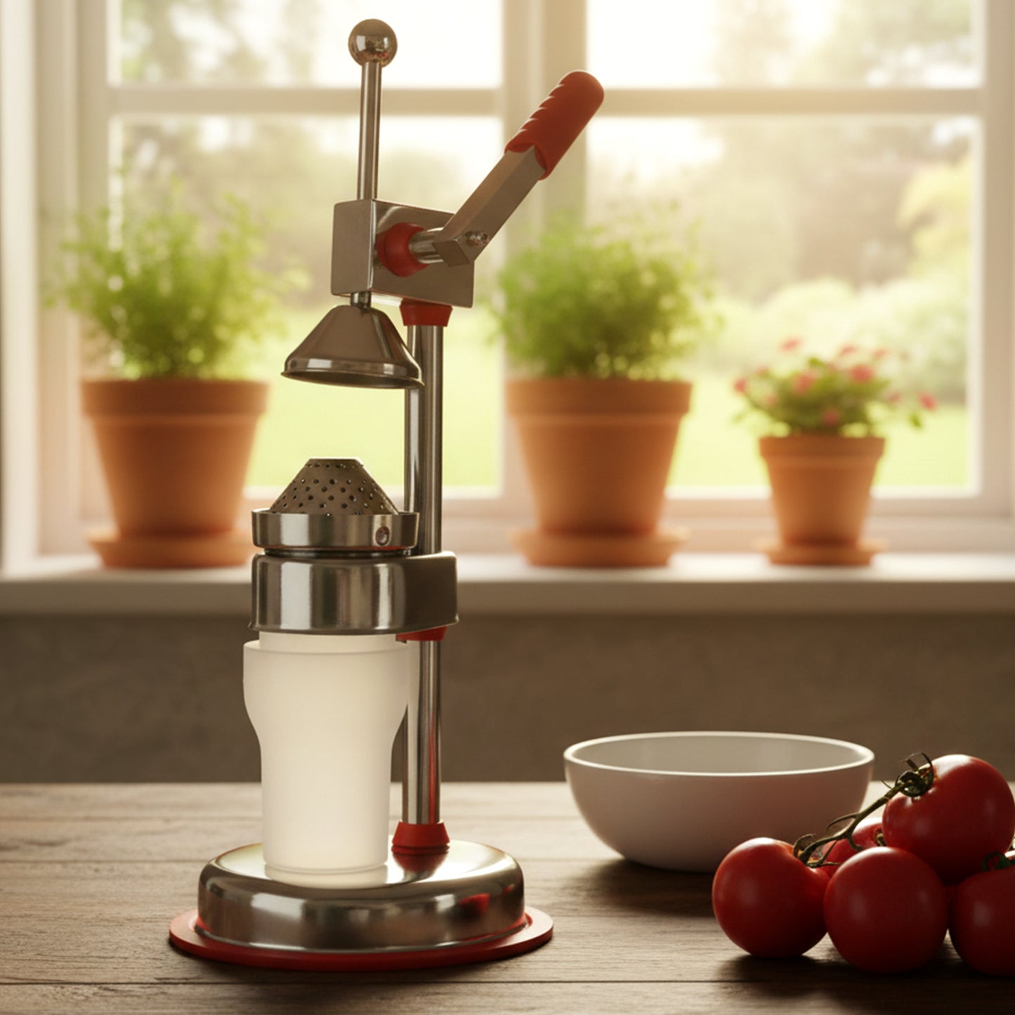 Manual Juicer Fruit Press Side View