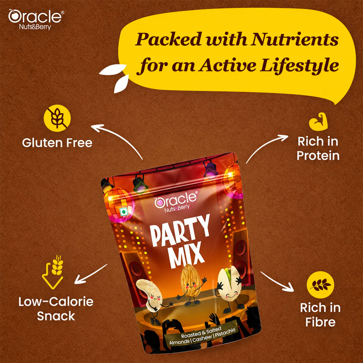Party Mix Premium Crunchy Blend of Nuts and Savoury Snacks for Party Sharing (200g)
